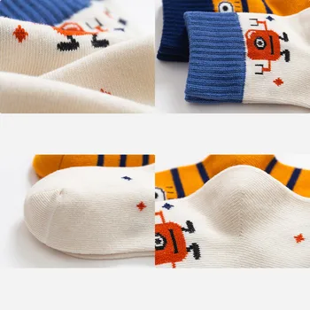 5 Párov / veľa Roztomilý Krásne Krátke Detské Ponožky Čistej Bavlny pre Dievčatá Bavlna Roztomilý Novonarodeného Chlapca, Batoľa Cartoon Ponožka Poschodí Ponožky