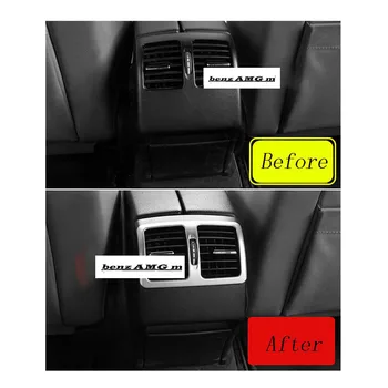 Auto tvarovanie Zadného otvoru klimatizácia dekoratívne rám odvzdušňovací čalúnenie pás nálepky na Mercedes Benz C Trieda W204 2009-