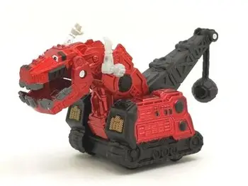 Zliatiny modely áut Dinotrux červená hračka dinosaur auto truck