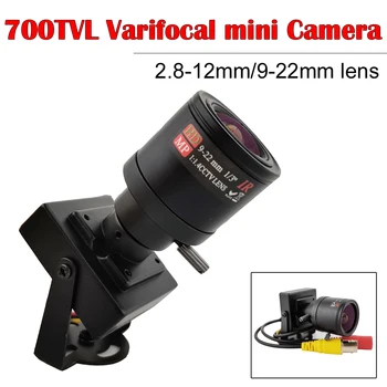 700TVL Varifokálny Objektív Mini Kamera 2.8-12mm/9-22 mm Nastaviteľný Objektív Bezpečnostný Dohľad CCTV Kamera Auta Predbiehanie Fotoaparát