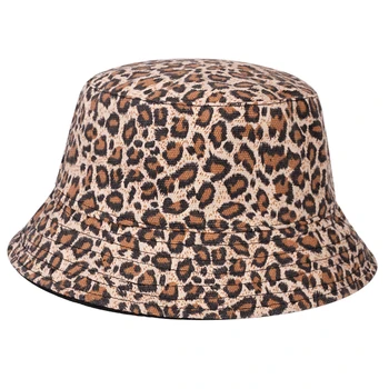 Móda wild príležitostných rybárov klobúk hip-hop klobúky leopard tlač, personalizované vedierko hat vonkajšie dámy slnko klobúky gorras casquette