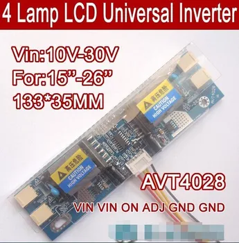 Doprava zadarmo 5 KS AVT4028 PC MONITOR LCD CCFL 4 LAMPA univerzálny displej lcd, invertor doska,4 Lampa 10V-30V Pre 15-26