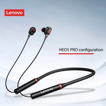 Lenovo Slúchadlá 4-reproduktorová Bluetooth5.0 Bezdrôtový Headset Neckband Slúchadlá IPX5 Nepremokavé Športové Slúchadlá s Potlačením Hluku