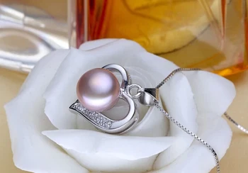 [MeiBaPJ]Nové módne šperky set Biele, ružové a fialové prírodné sladkovodné perly šperky nastaviť skutočnú lásku šperky najlepší darček pre ženy
