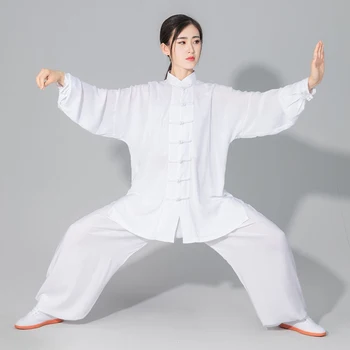 USHINE Taichi jednotné bavlna 6 farieb Wushu kungfu oblečenie detí, dospelých bojových umení WingChun vyhovovali 110 cm-185 cm
