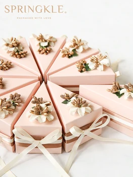 10pcs/veľa svadobný dar tortu candy box s kvetinou v Európskom štýle malé a čerstvé Svadobný a párty dodávky doprava zadarmo