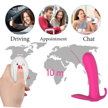Dobre sa nosí Nohavičky Tri-bod Stimulácia Masér pre Ženy Stimulátor Klitorisu Bezdrôtové Diaľkové ovládanie sexuálnu Hračku pre Pár