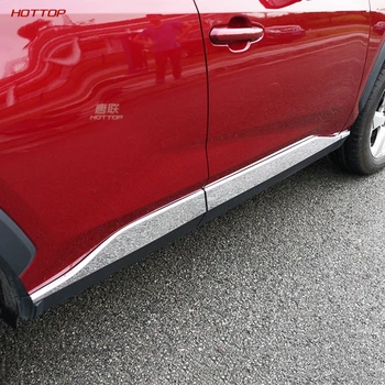 Auto Príslušenstvo Bočný Panel Dverí Tela, Tvarovanie Výbava ABS Pre Toyota RAV4 XA50 2019 2020+ (6PCS Lesklý Chróm)