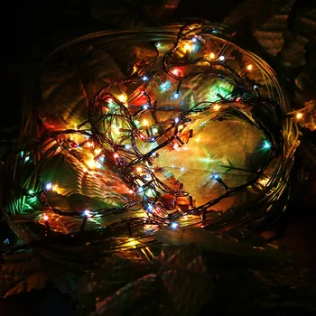 Vianočný stromček 100Leds String svetlá Čierny kábel s 8 režimu radiča 4M Dĺžka Strany, Záhrada Dovolenku Narodeniny Dekor SW