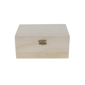 6pcs Malé Drevené Šperky Prípade Obyčajného Dreva Box Organizátor Nedokončené drahocenná pamiatka DIY Remeslá