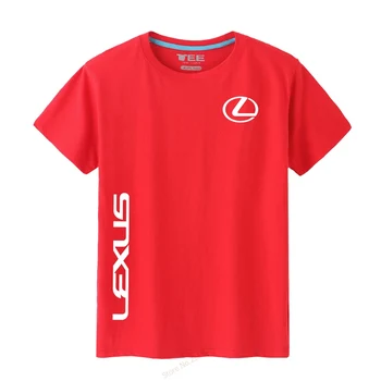 2018 Vytlačené Muži Móda Lexus T-shirt Krátkym rukávom O-krku Lete Čistá Farba Bežné Mužov tričko