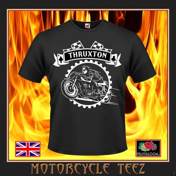 Retro 'Thruxton' Cafe Racer Motocykel Kvalitné Motorkárske / Rocker T-Shirt 2019 Nové Módne Značky Módnych Grafické Tees Tričko