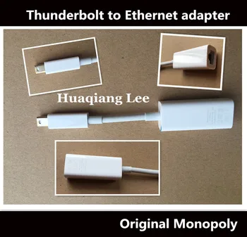 Thunderbolt-Gigabitový Ethernet kábel kábel adaptéra Thunderbolt adaptér siete ethernet kábel pre mac book pro air Používané