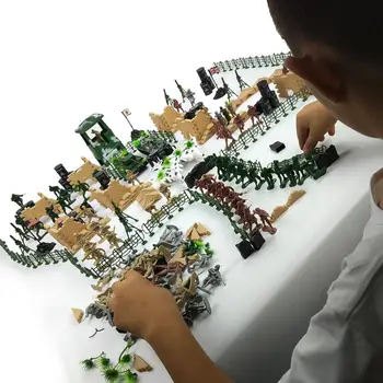 HobbyLane 250pcs/súbor Vojenských Plastové Vojakov Armády Toy Model Akčné Figúrky Dekor hra Nastaviť Model Hračky pre Deti,
