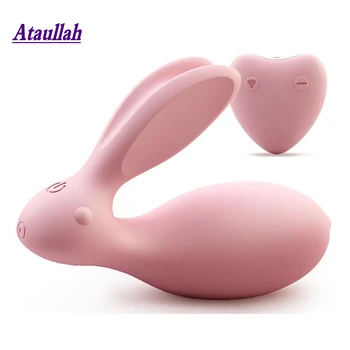 Roztomilý Nositeľné Rabbit Vibrátor Pre Ženy Bezdrôtové Diaľkové Ovládanie G-spot Klitorálny stimulácia Pár Dospelých, Sexuálne hračky, ST226