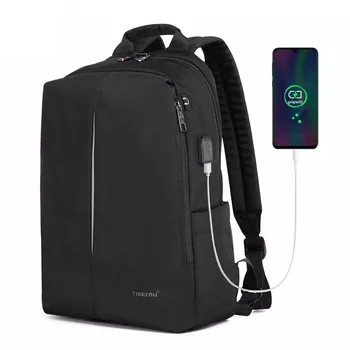Tigernu 2021 Nové Módne Batoh Mužov 4.0 USB Nabíjací 15.6 palcový Notebook Cestovné Tašky Multifunkčné Muž Žena Schoolbags Bežné