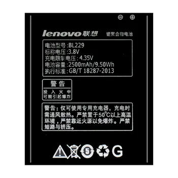 Originálne Levono BL229 Batérie Pre Lenovo A8 8 A806 A808T 806 808T 2500mAh Nabíjateľná Telefón LI-ion kontakty batérie Na Sklade