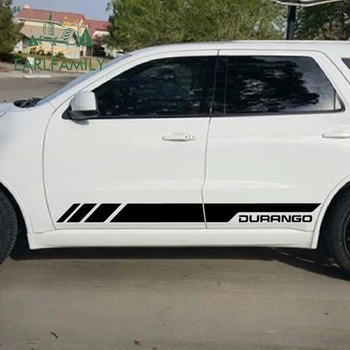 EARLFAMILY 100 cm x 7.1 cm 2x Bočné Dvere Pruhy Odtlačkový Vinyl Kit Auto Nálepky Styling pre Dodge Durango 2010-2017 RT-GT-Šport Svetlo