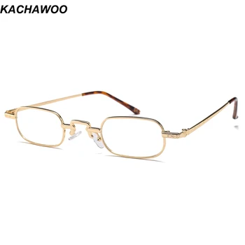 Kachawoo malé retro okuliare obdĺžnik ženy príslušenstvo zlato kovový rám optickej. okuliare, rám pre mužov unisex