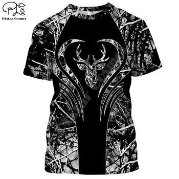 Kačacie Poľovnícke 3d celého Vytlačené mužov tričko hip hop Móda tričko s Krátkym rukávom letné streetwear Unisex tričko topy