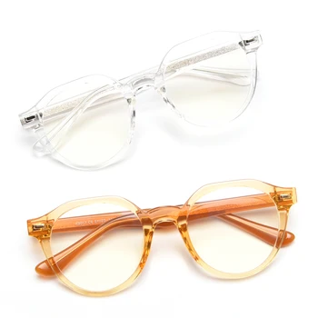 Peekaboo tr90 optické okuliare, rám pre mužov kórejský štýl kolo retro transparentné okuliare pre ženy sivá kvalitný jasný objektív