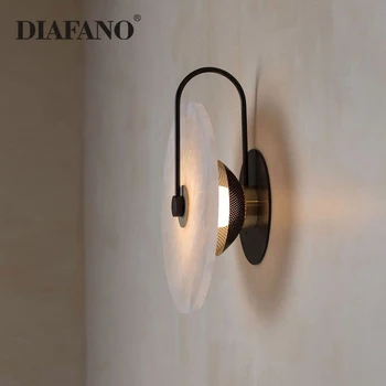 Nové Mramorové Nástenné svietidlo izba Sconce Lampa 15cm20cm25cm led nástenné svietidlá black priemyselné moderné mramorové steny sconces svietidlá