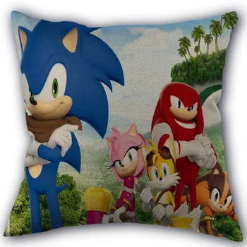 Vlastné Sonic The Hedgehog obliečka na Vankúš Bavlna, Ľan Tkaniny, bytový Textil Námestie obliečka na Vankúš 45X45cm Svadobné Dekoratívne Č Fade
