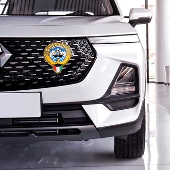 3D Kovov Kuvajt štátny Znak Auto Dekorácie-Nálepky Na Lexus Audi BMW, Land Rover Honda, Toyota, Ford Auto Styling Príslušenstvo