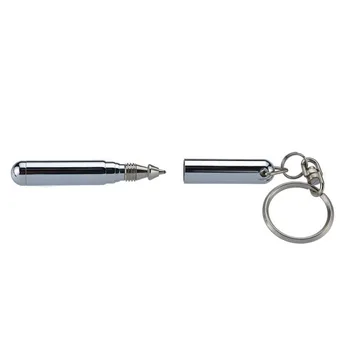 Jemná Nehrdzavejúcej Ocele, Pero-Prenosný Telescoping Pero Keychain Vrecku Guľôčkové Remesiel S Krúžok Čiapky na sklade