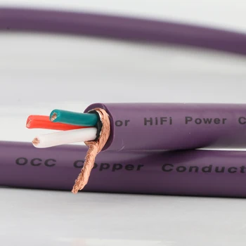 Perffair Hifi Audio kábel OCC Napájací kábel pre fanúšikov napájací kábel kábel