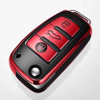 2020 TPU+ABS Auto, Skladací Kľúč, Kryt Držiaka Na Audi A8, A6 C5 A3 Q3 Q7 R8 Auto Diaľkové Ochranné puzdro Shell keychain Príslušenstvo