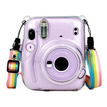 Ramenný Popruh Taška na Fotoaparát Ochranné Krištáľovo Priehľadné Ochranné puzdro pre Fuji Fujifilm Instax Mini 11 Kamery Príslušenstvo