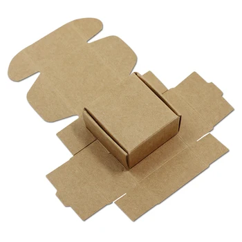 30Pcs 7*7*2.2 cm Štvorcových Kraft Papier Balenie Box Vianočný Večierok Darčeky Poťahovaný Papier, Box, Kartón Papiera Remesiel Candy Package Box