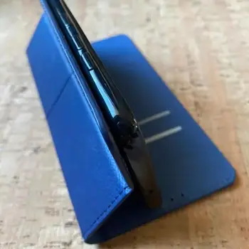 BOHATÉ ŠÉF prípade s magnetom pre Xiao Redmi 9C modrá eko-kože