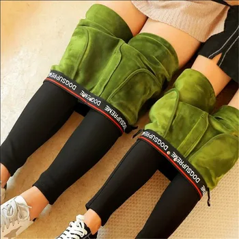 Nylon bambucké pleť hydratačný nohavice avokádo nohavice legíny ženy vonkajšie nosenie jeseň a v zime plus velvet hrubé nohavice