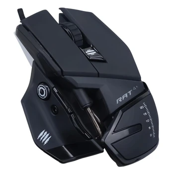 Herná myš Mad Catz R. A. T. 4+ black (PMW3330, USB, 9 tlačidiel, 7200 dpi, červené podsvietenie)
