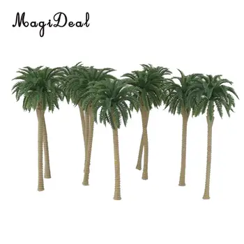 20Pcs/Veľa 1/150 Rozsahu Zelená Model Kokosové Palmy pre Budovanie Pláž Záhrada Street Scény Rozloženie Šírku 7 cm