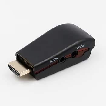 Ataliqi HDMI Konvertor VGA Adaptér s Audio Kábel Podpora 1080P pre HDTV XBOX, PS3, PS4 Laptop, TV Box, PC, Projektor