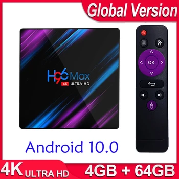 TV Box Originál H96 MAX Box 4K HDR Android TV 10.0 Ultra HD 64 g 4G WIFI Google Cast Netflix IPTV Set-Top Box 4 Media Player