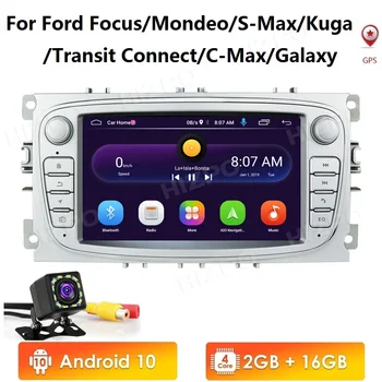 Auto Android 2+16 Na Ford Focus S-Max, Mondeo 9 Galaxy, C-Max Rádio Multimediálny Prehrávač Videa Navigácie GPS Č 2din DVD 2 din 2.5 D