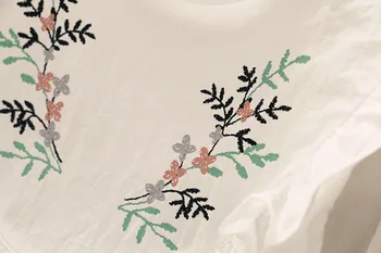 Baby Dievčatá Oblečenie 2018 Nové Bavlna, Vyšívané Kvet T-shirts + Kravatu jednofarebné Nohavice 2ks Deti Sady Deti Obliekať