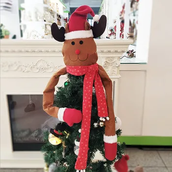 Roztomilé Vianoce, Vianočný Stromček, Mulčovače, Hugger Ornament s Klobúk Dlhý Šál Ohybné Rameno pre Domáce Nákupné Centrum Party Dekor Dodávky