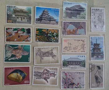 16Pcs/Set Japonsko Post Pečiatky Národný Poklad II Používa Post Označené Poštových Známok na Zber C729-C744