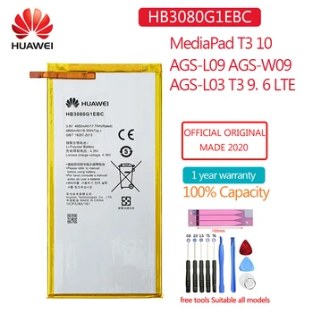 HB3080G1EBW Nové Originálne Batérie 4650mAh Pre Huawei MediaPad T3 10 AGS-L09 AGS-W09 AGS-L03 T3 9.6 8.0 palcový LTE Tablet Batérie