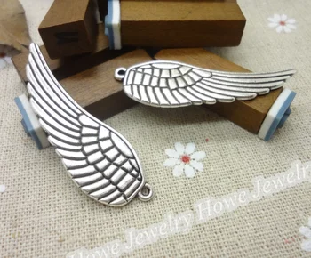20 ks Kúzlo Vintage Krídlo Prívesok Antique silver Fit Náramky, Náhrdelník DIY Kovové Šperky Robiť