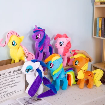 Plnené Pony 20 cm Plyšové hračky pony pre dieťa MLPony oblečenie pre bábiky Jednorožec Pegasus Brony