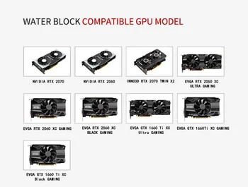 Barrow vodný blok použiť pre NVIDIA RTX2070 zakladateľov edition / odkaz edition / EVGA 2060 / GTX1660Ti plné pokrytie GPU blok