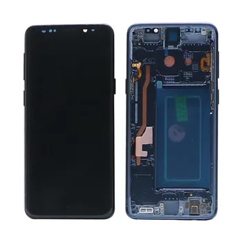 Pôvodné Super AMOLED Náhradná Pre SAMSUNG Galaxy S9 S9 Plus G960 G965 S čiernymi škvrnami, Dotykový LCD Displej Digitalizátorom. s Rámom
