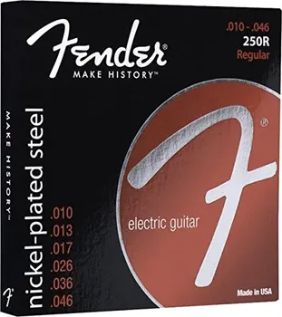 Fender 250R Super 250 Nickel-Plated Steel, Elektrická Gitara, Struny, Pravidelné, 10-46