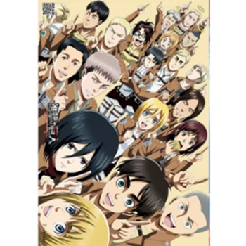 8 Ks/set Útok Na Titan Plagáty Japonské Anime Kraft Papier Vypíše Obrázok Izba Bar Domov Umelecké Maľovanie na Stenu, Nálepky
